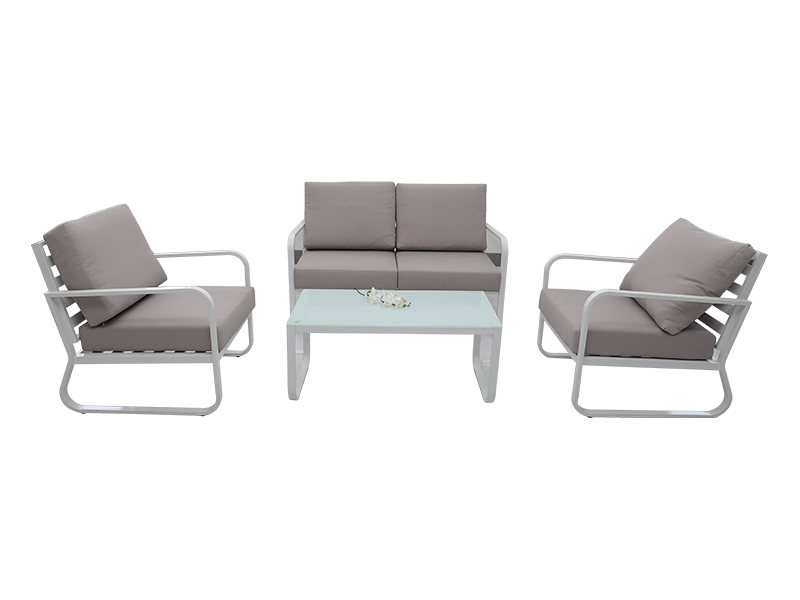 Alumínium kanapé készlet, 4db kd design kanapé szett, kültéri relaxációs kanapé