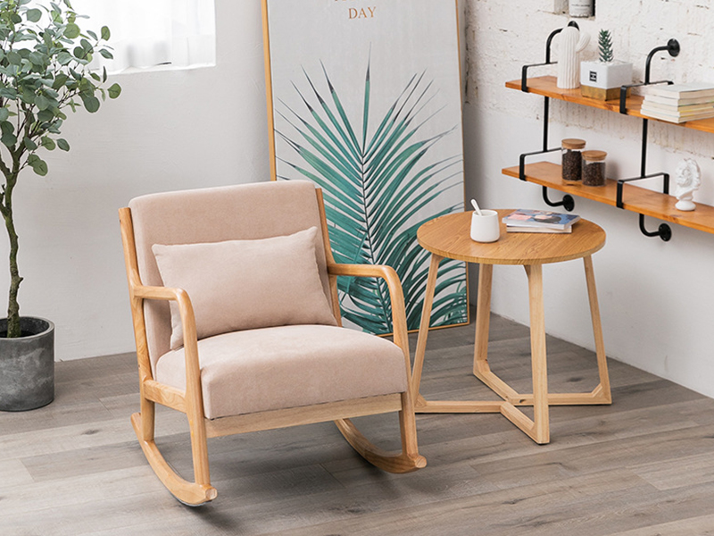 Modern szövet hintaszék, Wood Rocker YQ-K2002