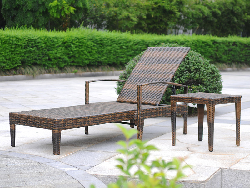 kültéri rattan társalgó, alumínium rattan fekvőágy, rattan nappali yq-rb-409