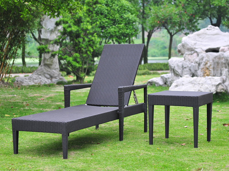 alumínium rattan társalgó, kültéri kézi szövésű nappali, szintetikus rattan ágy YQ-RB-416