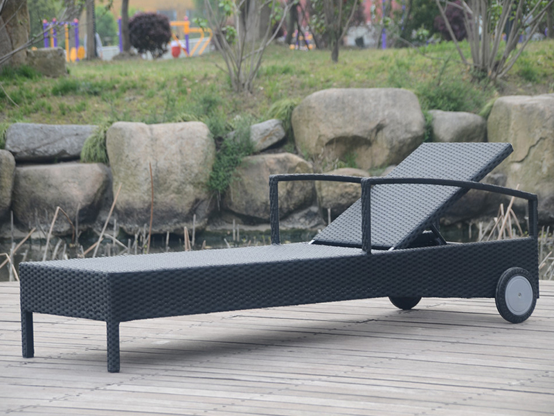 Kültéri rattan társalgó, alumínium rattan nappali kerekekkel YQ-RB-439
