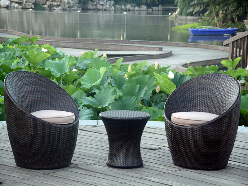 3PCS erkélyréteg, teraszos tétel Rattan Set YQR-091